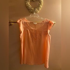 EM Womens Peach Blouse Size Large